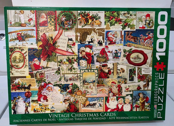 Eurographics Other - Eurographics VINTAGE CHRISTMAS CARDS 1000 Piece Jigsaw Puzzle New